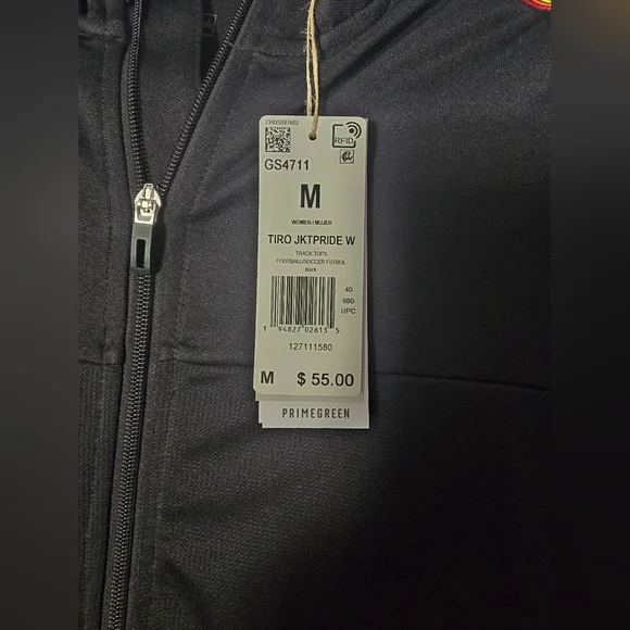 Adidas Black Tracksuit with Multicolor Stripes - Picture 3 of 4